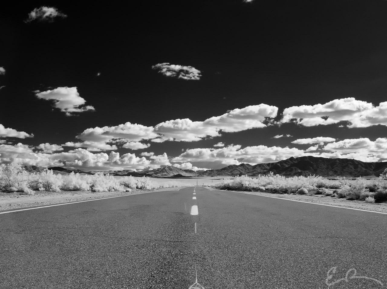 Along Ivanpah Road in Infrared