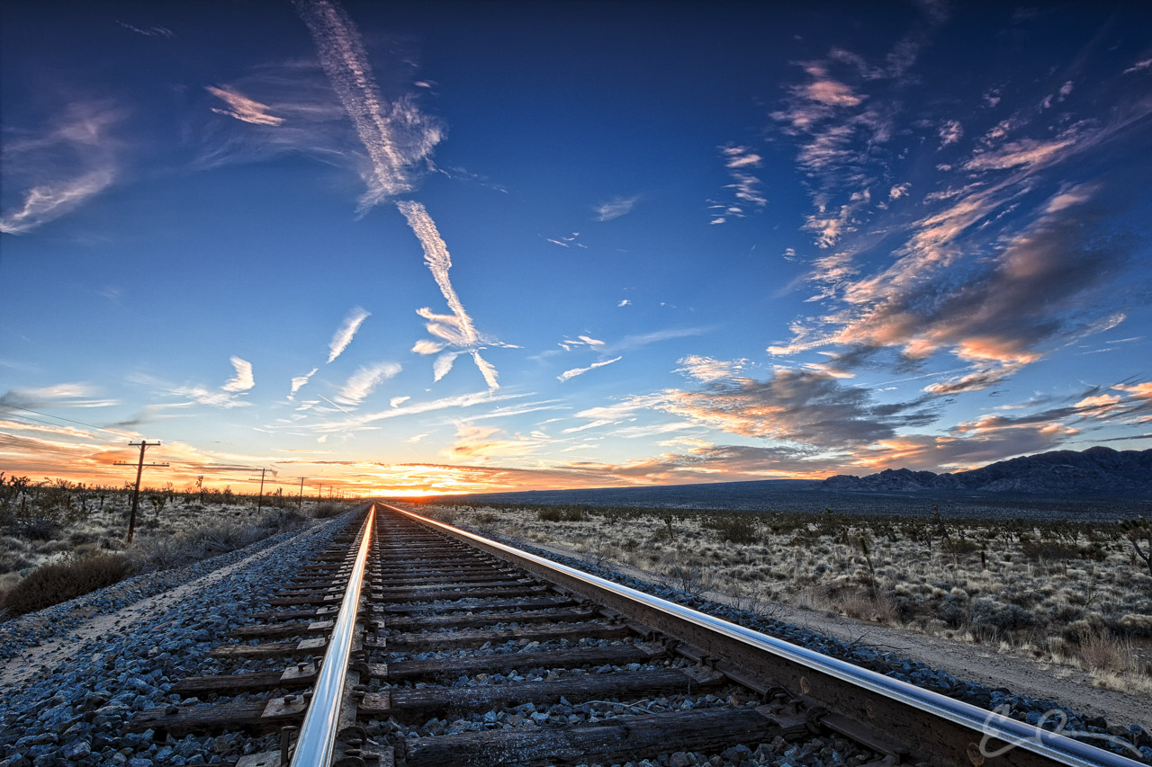Mojave Tracks at Sunset II