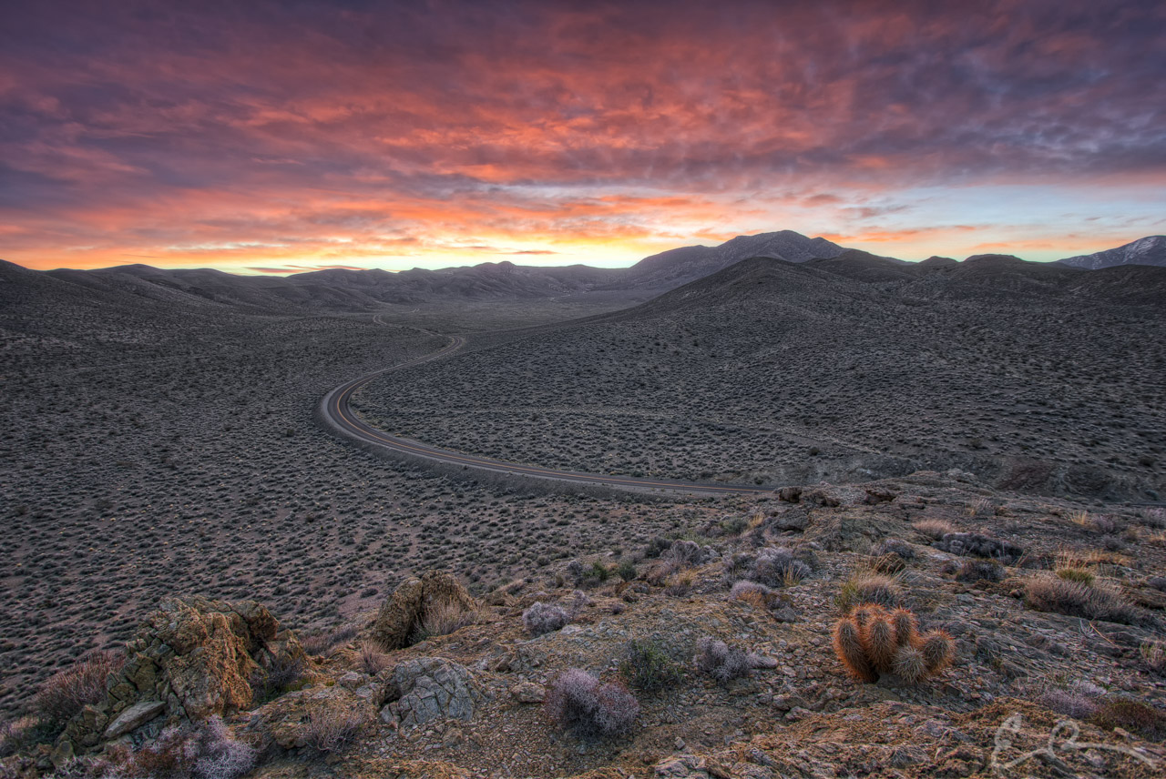 Sunrise Over Emigrant Canyon Road